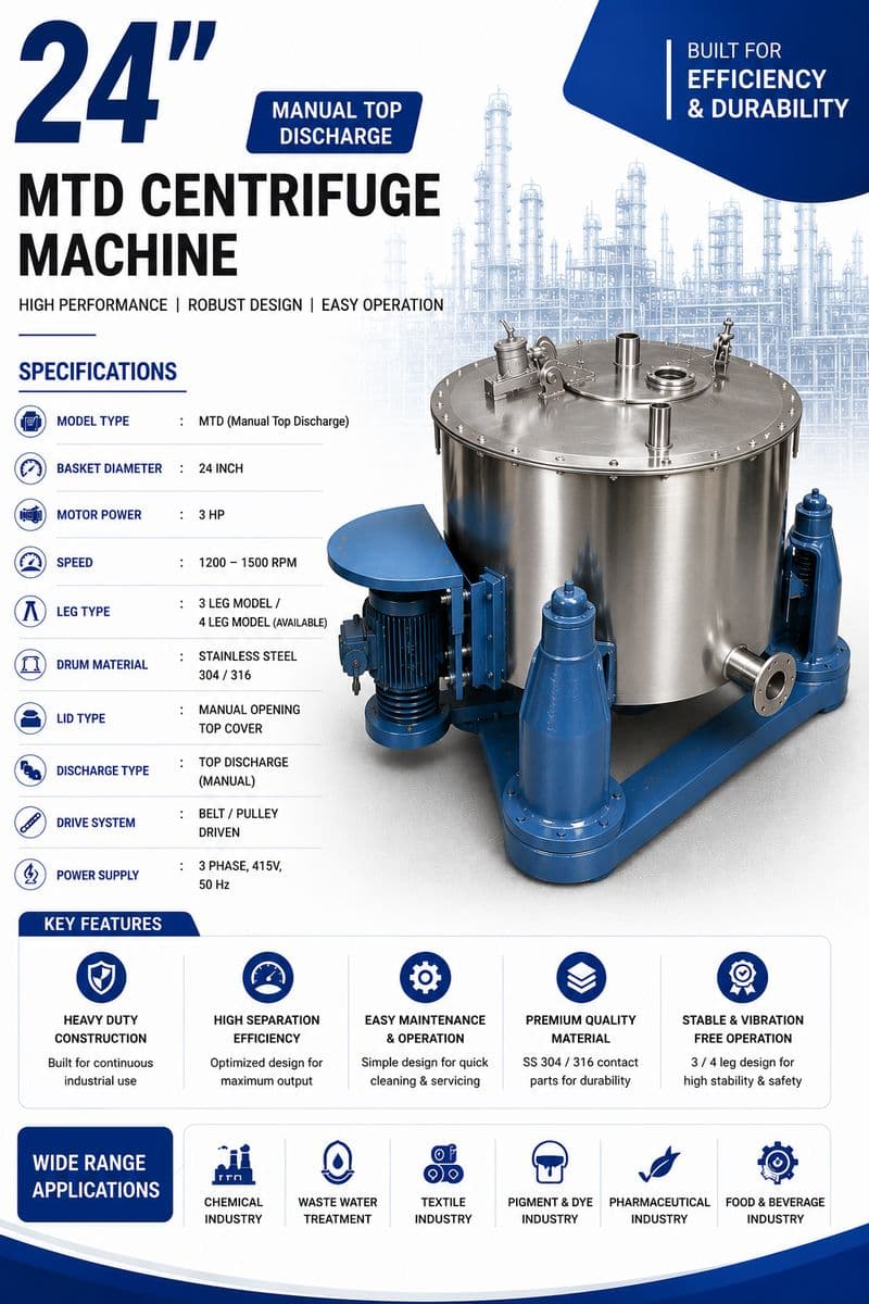 24 inch MTD Centrifuge